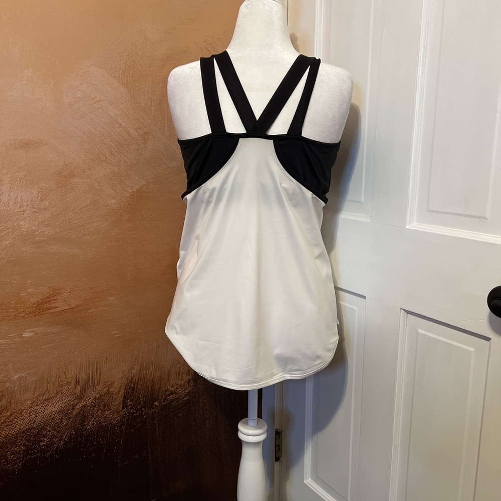 #77 BODY BY SIMPLY NOELLE WHITE PERFORMANCE TANK XXL NWT - Picture 2 of 8